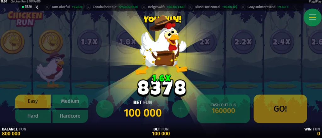 Demo Game Chicken Run
